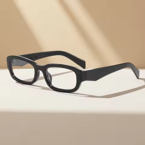 Fashion Small Rectangle Photochromic Glasses Women Classic Changing Color Glasses Stylish Daily Deco