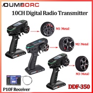 DUMBORC DDF-350 10CH 2.4G Transmitter Metal Hand Wheel Remote Controller Screen 10CH Gyro Receiver F