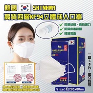 ✅現貨韓國🇰🇷SHINHWA Pass Over高質4層KF94立體成人口罩
