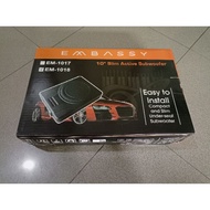 Subwoofer under 10 inch Premium subwoofer Active subwoofer Embasssy 10 inch 1017 New