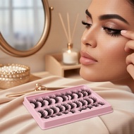 20 Pairs 3D Wispy Short Cat Eye False Eyelashes 14mm Natural Look Spiky Strip Lashes  20 Pasang Bulu