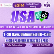 CSL USA eSIM 5G 1-10 Days Daily High-Speed Unlimited Data+Call USA SIM Card