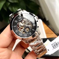 Fossil男錶 miyota機械錶 富思手錶 手錶男 大直徑手錶 時尚潮流不鏽鋼帶錶 鏤空全自動機械錶 商務休閒男士腕錶ME3055 時尚休閒男錶