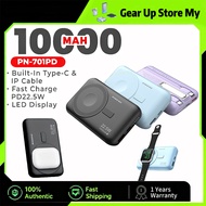 PINENG PN-701PD 10000MAH MAGNETIC WIRELESS PD+QC BUILT IN CABLE PHONE STAND+SUPPORT WATCH EARBUD