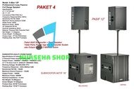 Paket  1 unit subwoofer aktif ASHLEY 18 inch dan 1 unit speaker pasif