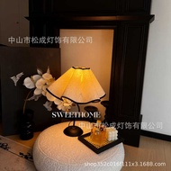 Petal Umbrella Light ins High-End Feeling Simple Medieval Table Lamp Night Light Bedroom Dimmable Be
