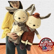 [DTTOYS] 2pcs Rabbit Doll For Kids Plush Toys Anak Patung Arnab Birthday Gift 一对情侣兔子玩偶公仔 (37CM, 47CM, 57CM)