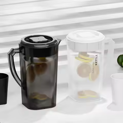Household Large Capacity Cold Water Kettle Heat Resistant Fall-resistant Pitcher 1.3/2.2/3L Plastic 