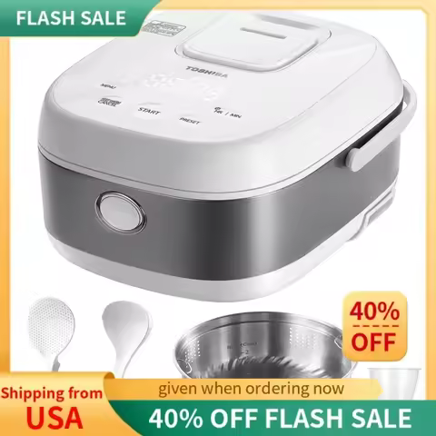 QWQJQWToshiba Rice Cooker Induction Heating,with Low Carb Rice Cooker Steamer 5.5 Cups Uncooke-Japan