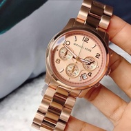 Original Michael Kors MK5128 Women's Runway Rose Gold-Tone Watch With 1 Year Warranty For Mechanism