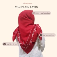 hijab voal motif terbaru|jilbab segi empat motif|kerudung voal motif - ungu tua