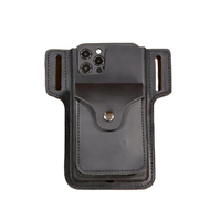 Sarung Hp Pinggang Pria Kulit - Tas Pinggang Dompet Hp Pria Kulit Sapi - Tas Sabuk Tempat Hp Kulit P