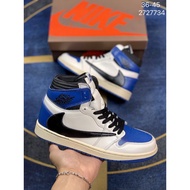 fragment design x Travis Scott x NIKe Air Jordan 1 High OG SP "Military Blue" AJ1 sports basketball 