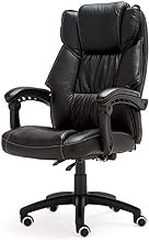Leather Executive Computer Office Chair, Cowhide Ergonomic with Arms Swivel Reclining Boss Chair interesting