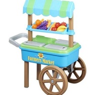 American Plastic Toys My Very Own Farmers Market Cart with 20 Accessories 23.75" x 15.2" x 29.75"