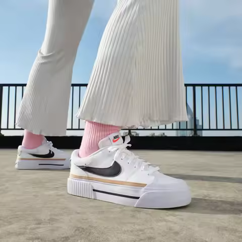 Nike Official Genuine COURT LEGACY Women's Thick Sole Wear-resistant Low-top Sneakers DM7590-104