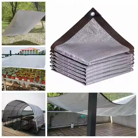 55%~99% Shading Outdoor Anti UV Aluminum Foil Sun Shade Net Garden Gazebo Canopy Succulent Plants Re