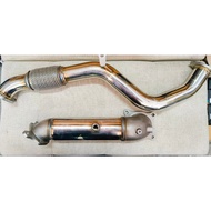 Honda Civic FK8 / FL5 High Quality RV6 Style stainless steel Front pipe + Downpipe set.