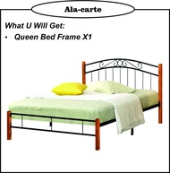 KD 30 Metal Queen Bed / Lantai Jaring/ Solid Wood Bed Frame/Bingkai Besi/Katil Queen/Katil Double/Katil Kawin/Katil Pengantin
