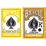 Bicycle Yellow Rider Back Playing Cards - Standard Jumbo