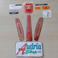 MERAH Motorcycle Striping Sticker HONDA C50 1969 red