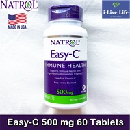 40% OFF ราคา Sale!! EXP:6/2024 วิตามินซี Easy-C 500 mg 60 Tablets - Natrol วิตามินซี + แคลเซียม