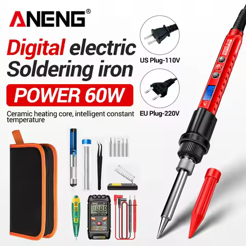 ANENG 60W Professional Electric Soldering Iron Adjustable Temperature SL106 EU/220V US/110V Welding 