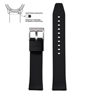 สายรัดนาฬิกาลายพื้นไฮบริด FKM และสายนาฬิกาไฮบริด FKM แบบปลดออกได้อย่างรวดเร็ว18-19-20-21-22-24mm ดีไ