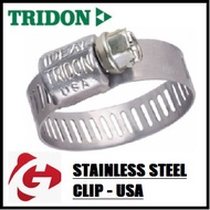 [Clip] 100% Original Tridon USA Stainless Steel Hose Clip, 8MM Bandwidth With Size Range 6MM ~ 25MM