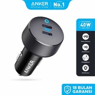 Anker PowerDrive III Duo USB-C Car Charger fast charging 40w 2-port each 20W power IQ 3.0 Type C - A