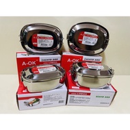 304 Oval Bento Box AOK304 Stainless Steel Bento Box Stainless Steel Bento Box Bento Lunch Box Long C