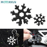 Portable Multi Snowflake Shape Wrench Gantungan Kunci 18 in 1 Snowflake Multifungsi Serbaguna Surviv