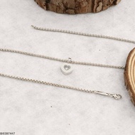 Chopard蕭邦 HAPPY DIAMONDS 18k白金單鑽愛心項鍊 43cm