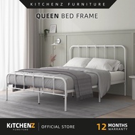 KitchenZ 3V Queen Bed Frame Katil Besi Katil Kayu Katil Murah Powder Coat Metal Katil Wooden Double 