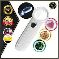 2 LED Light 15X Handheld Magnifier Reading Magnifying Glass Jewelry Loupe