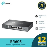 TP-Link ER605 Safestream Gigabit Multi-WAN VPN router 25000 concurrent sessions