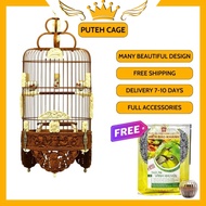 Puteh bird cage - Many beautiful design - Bamboo bird cage - Ricky bird shop