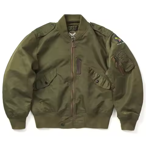 Military Air Force Flight Jacket Men's Tactical Bomber Jacket Cool Army Combat Jacket with Pockets Z