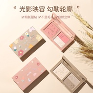 บลัชออน เฉดดิ้งและไฮไลท์ คอนทัวร์ เนื้อละเอียด สีชัดแน่น สีสวย ติดทน กันน้ำ 8117(ใหม่/แท้) hojo บลัช