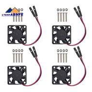 4PCS Brushless CPU Cooling Fan Heatsink Cooler Radiator 3.3V 5V for Raspberry Pi4 Pi3 B+, Pi 3, Pi 2