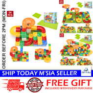 [Little B House] DIY Changeable Assemble Bricks Slide Blocks Set Puzzle Duplo Compatible 大颗粒兼容乐高滑道积木
