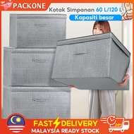 PACKONE 🔥60/120L Foldable Storage Box Baju Kotak Wardrobe Organizer Clothes Storage Box