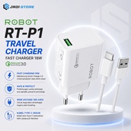 ROBOT RT-P1 Travel Charger FAST CHARGER SUIT Safe And Fast Charging 18W 3A Quick Charge 3.0 With Dat