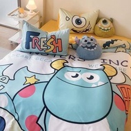 🧺迪士尼聯名 怪獸大學 高級印花圖案床單被套 四件套裝