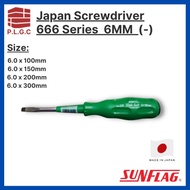 Sunflag 666 Series ( - ) Plastic Handle Screwdriver - Made in Japan