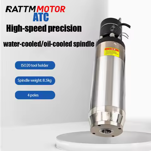 RATTM ATC 2.2 kW/3.0 kW Water-cooled ISO20 Automatic Tool Change Spindle 4-pole Double Airtight Desi