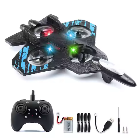 RC Plane 2.4G Foam Remote Control Stunt Glider With LED Lights 360 ° Rolling Hovering RC Flying Airc