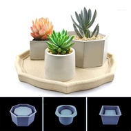 san* Succulents Flower Pot Resin Silicone Mold Suitable for Diy Garden Concrete Flower Pot  Holder Crafts Home Decor