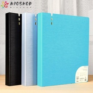 MIOSHOP Display Book, 4 Hole PP A4 File Folders,  Waterproof D-Shaped Binder Ring Binder Folder Stat