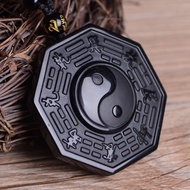 Obsidian Qiankun Gossip Pendant Car Hanging Accessories Gossip Carving Black Yaotai Chi Gossip Penda